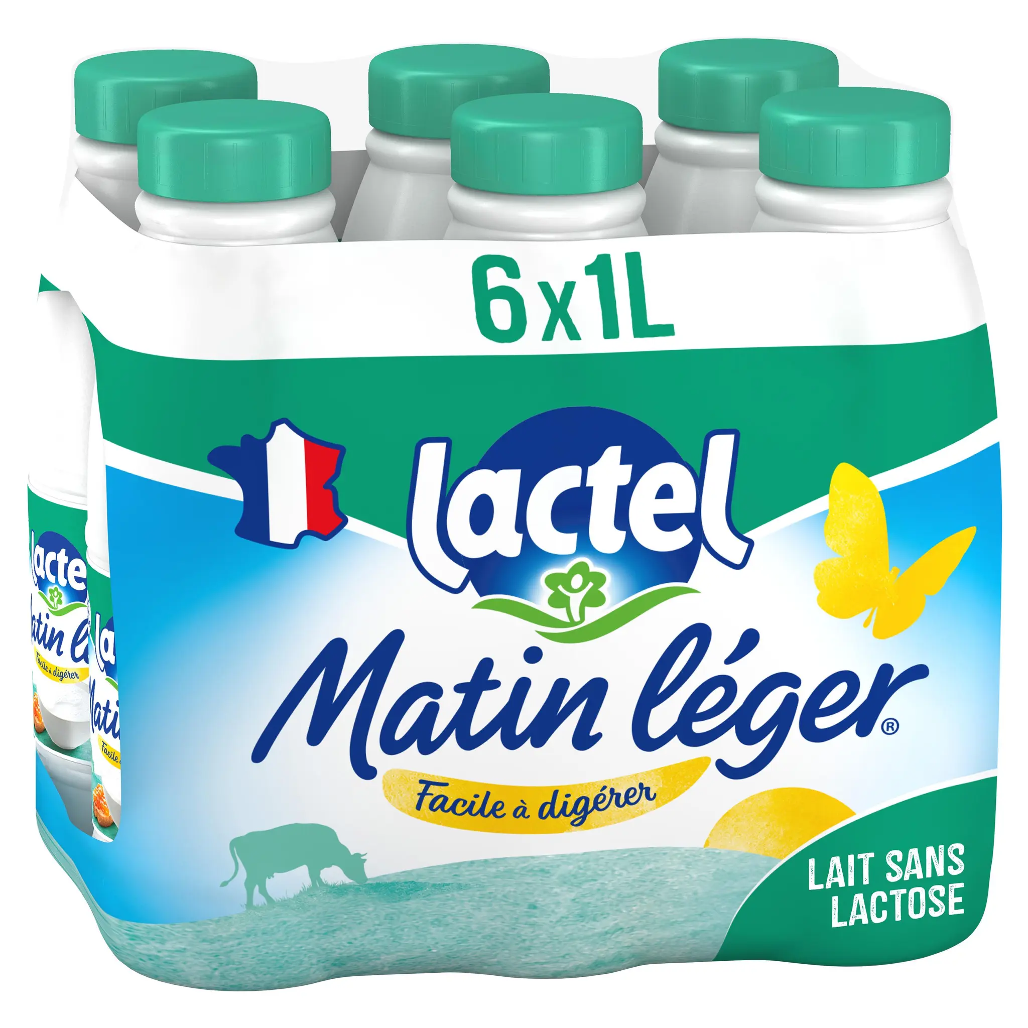 LACTEL Matin léger Lait écrémé facile à digérer sans lactose