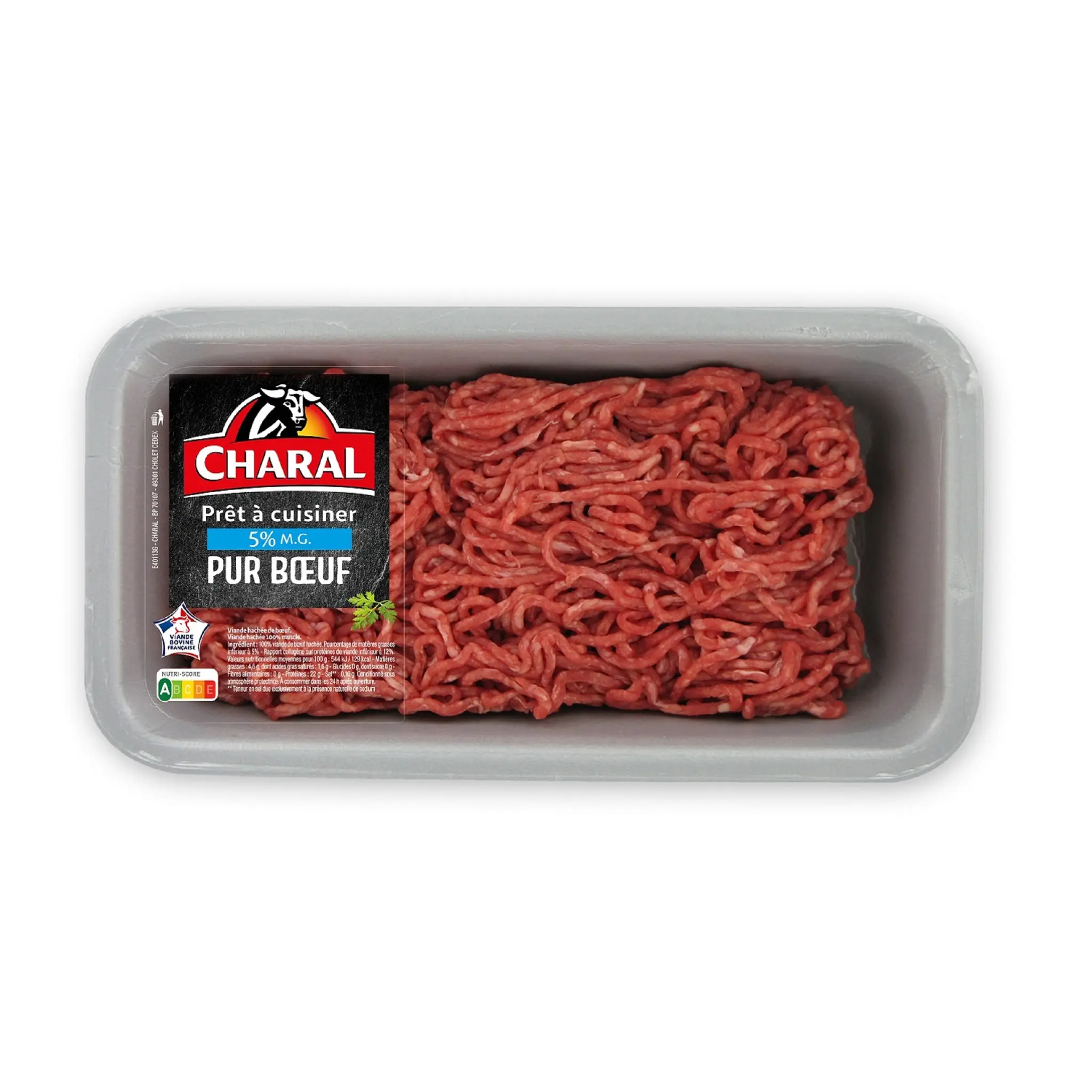 CHARAL Haché pur bœuf 5%mg