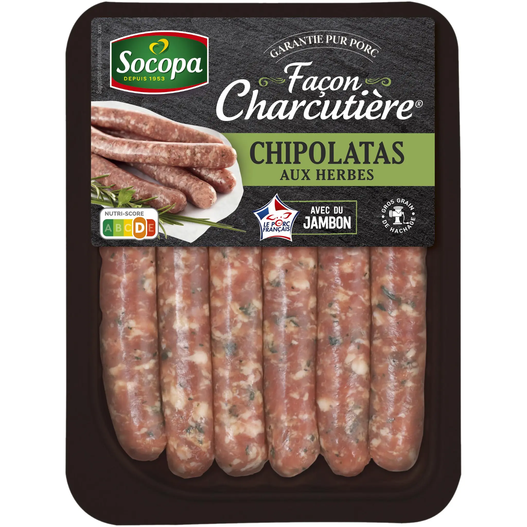 SOCOPA Chipolatas aux herbes façon charcutière