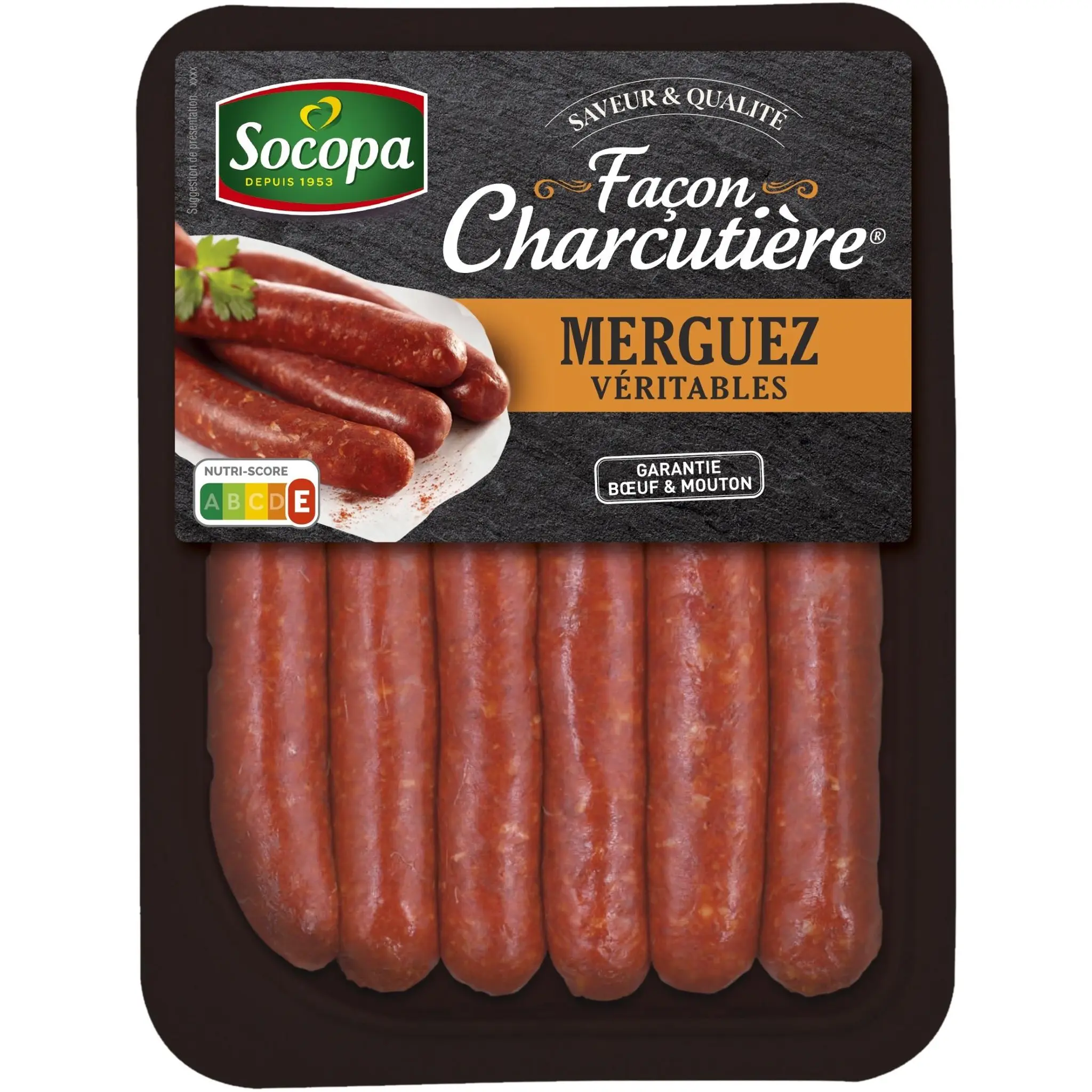 SOCOPA Merguez véritables façon charcutière