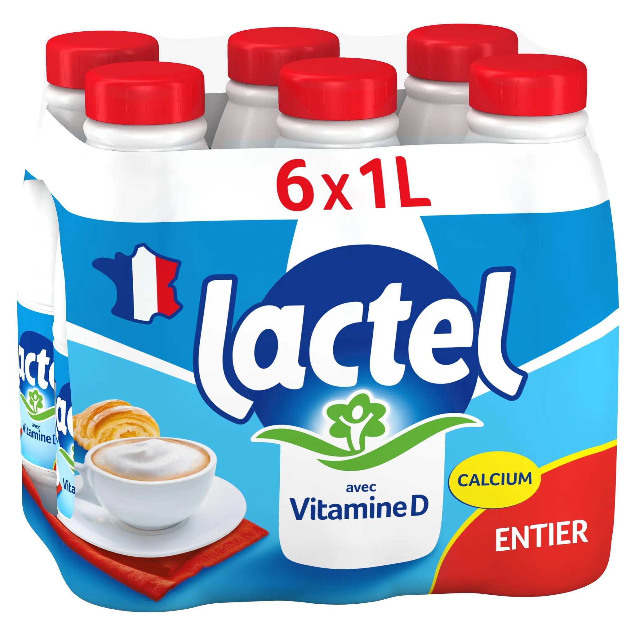 LACTEL Lait entier enrichi en vitamine D UHT