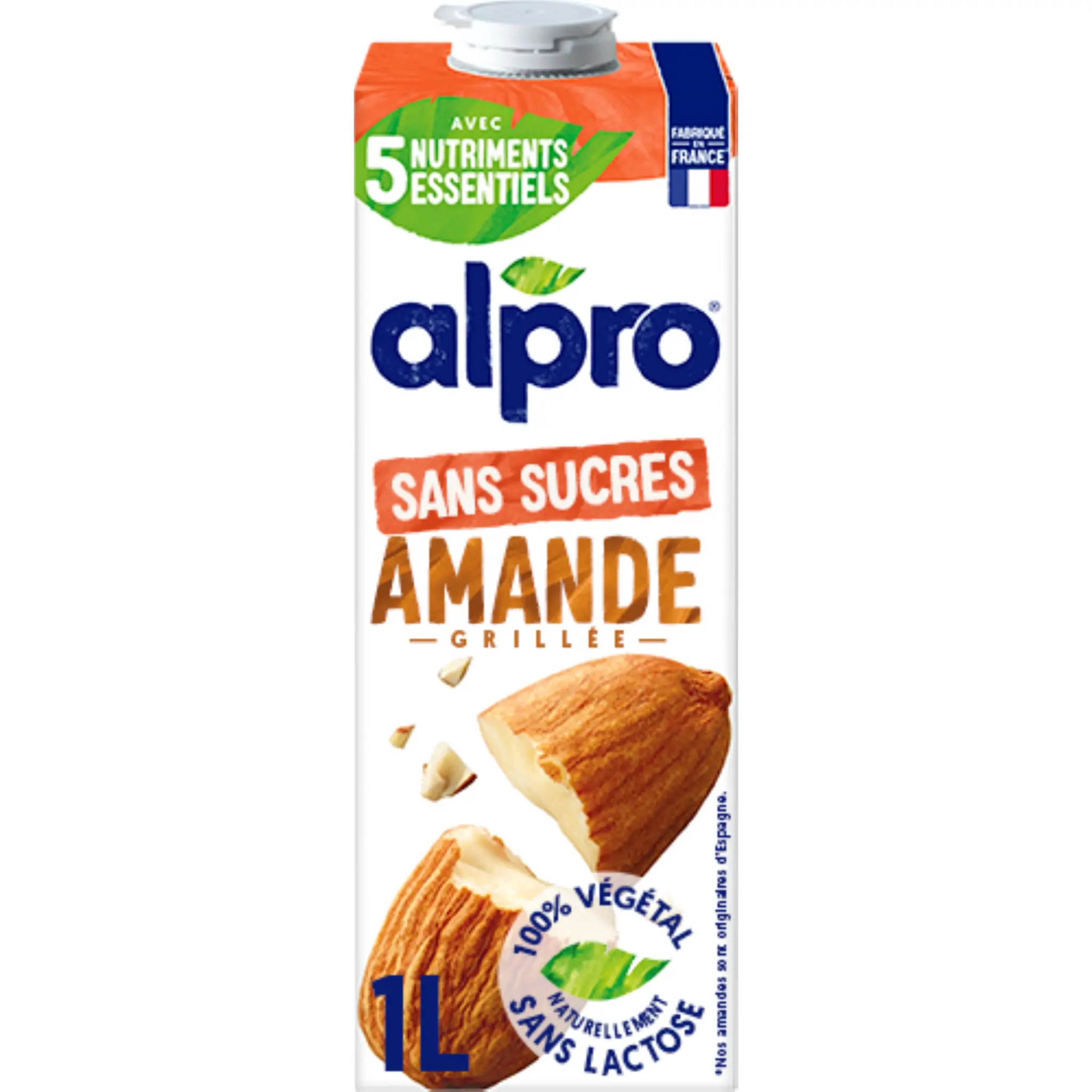 ALPRO Boisson végétale à l'amande grillée sans sucres