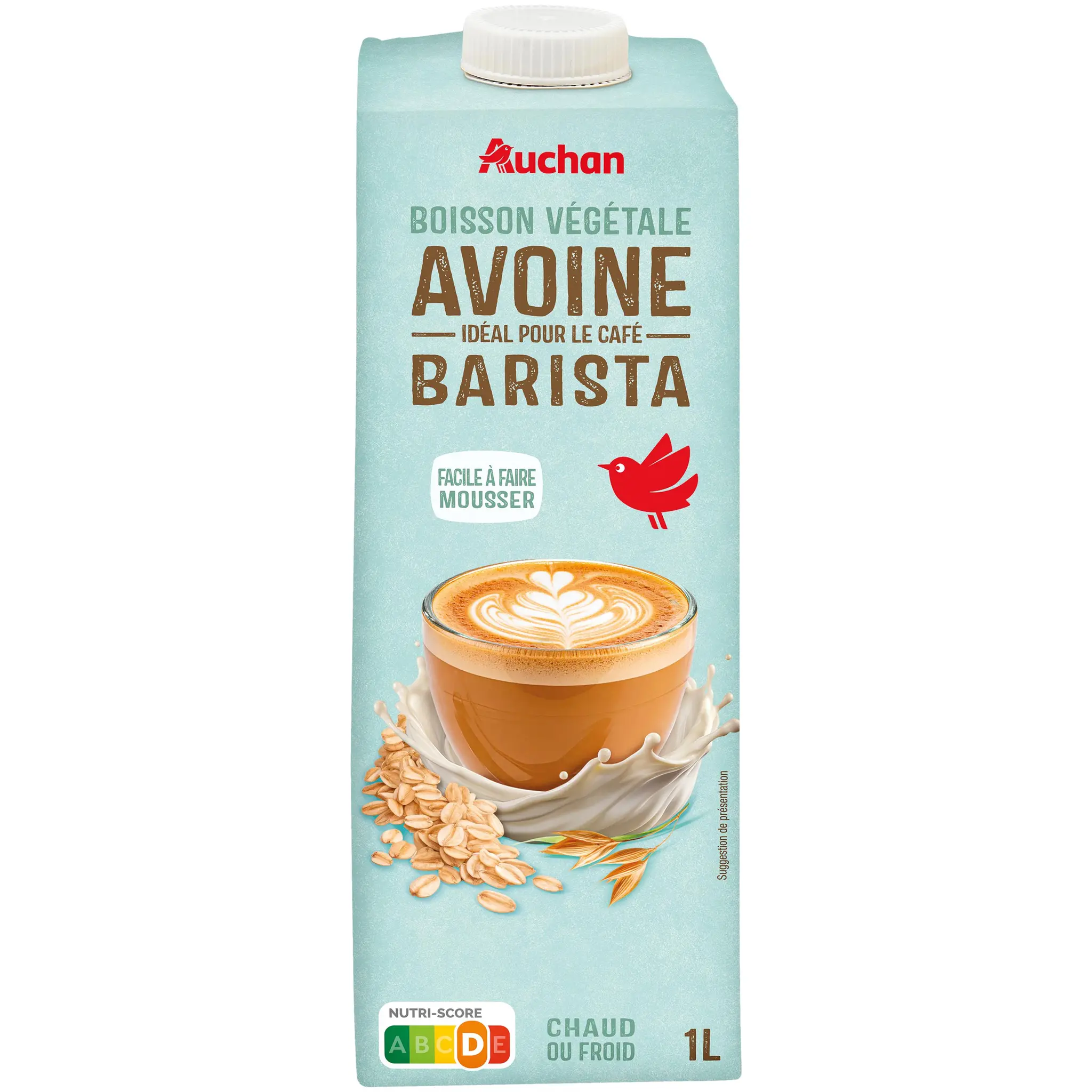 AUCHAN Boisson végétale à l'avoine barista