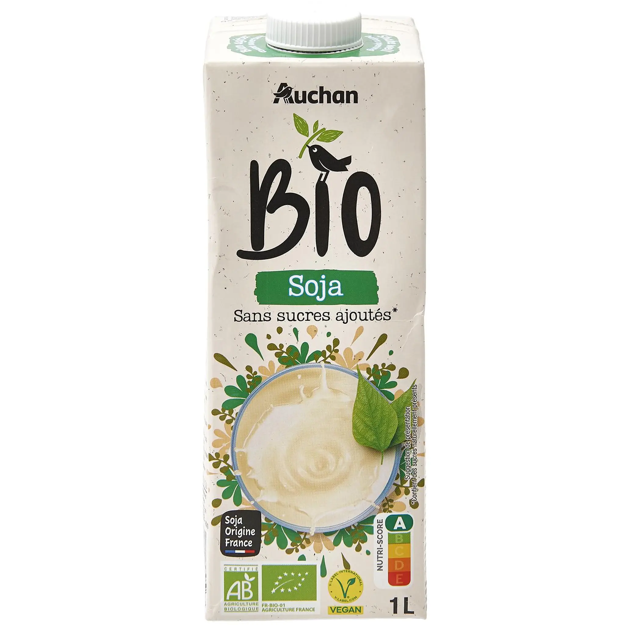 AUCHAN BIO Boisson soja nature