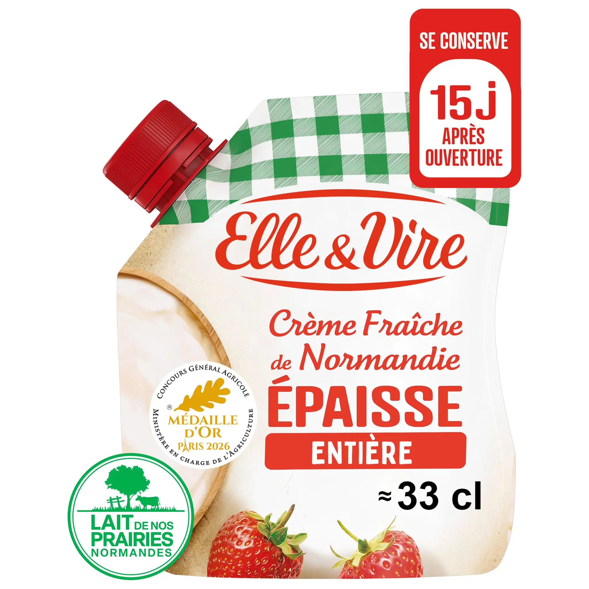 ELLE & VIRE Crème fraiche épaisse entière 30%MG