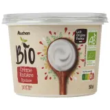 AUCHAN BIO Crème fraîche épaisse entière 30 %