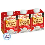 PRESIDENT Secret de crème semi-épaisse légère 25% MG UHT
