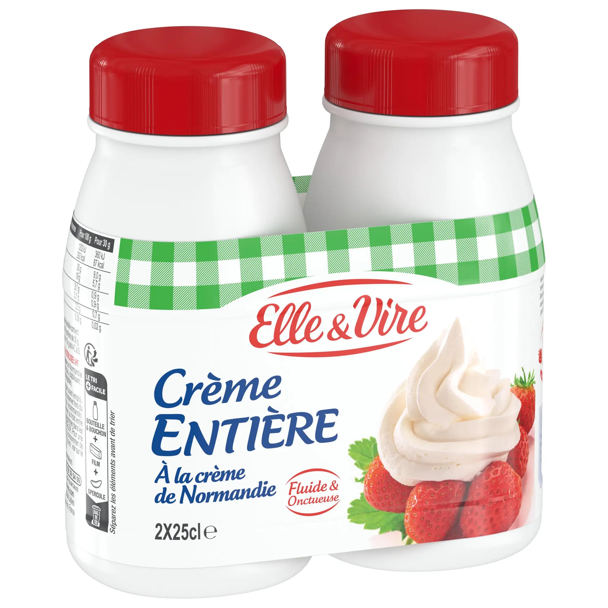 ELLE & VIRE Crème fluide entière 30% MG UHT