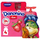 DANONINO Yaourt à boire fraise en gourde