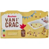 AUCHAN Vani'Crac Crème dessert saveur vanille et billes 3 chocolats