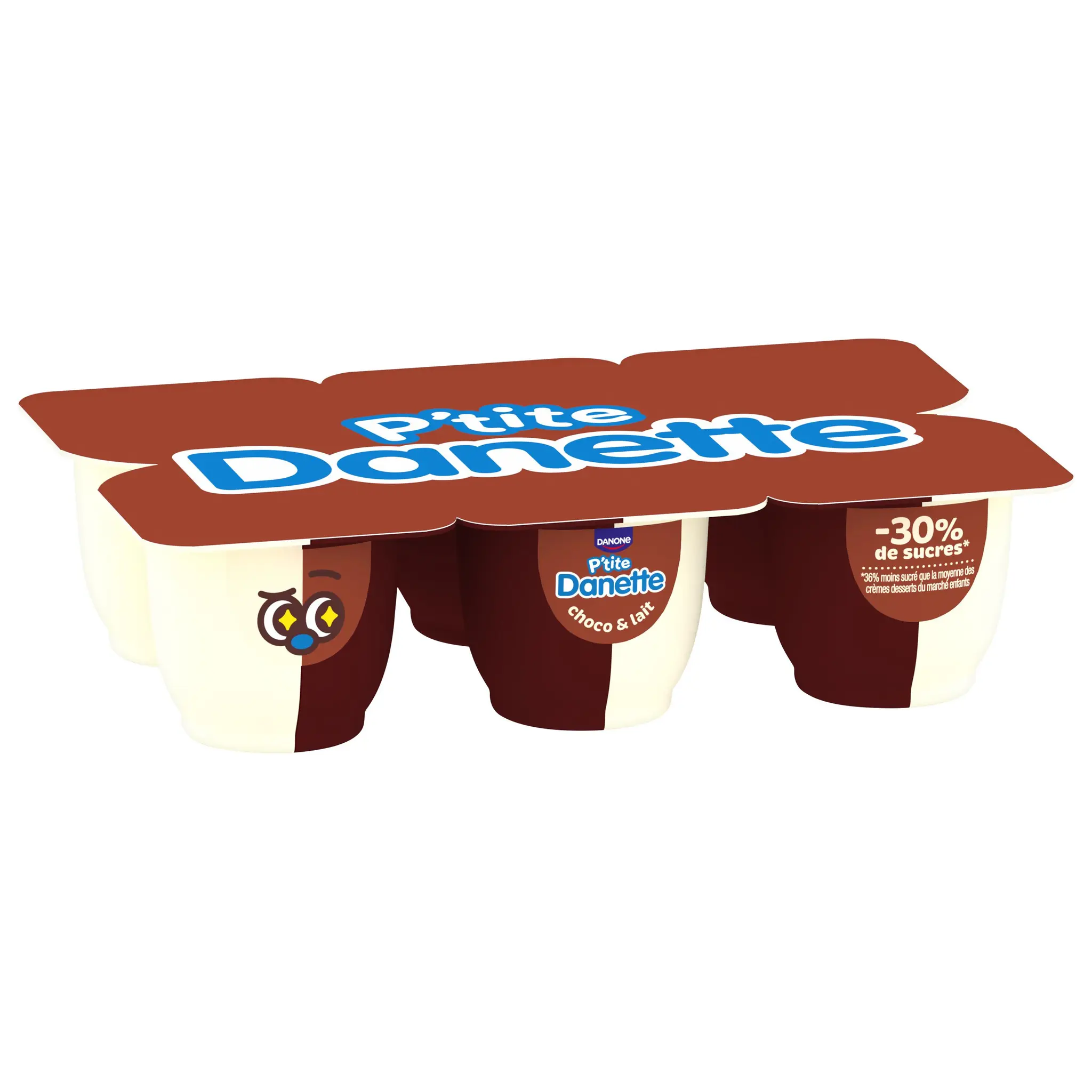 DANETTE Doubles saveur - Crème dessert chocolat et lait