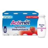 ACTIMEL Yaourt à boire aromatisé fraise