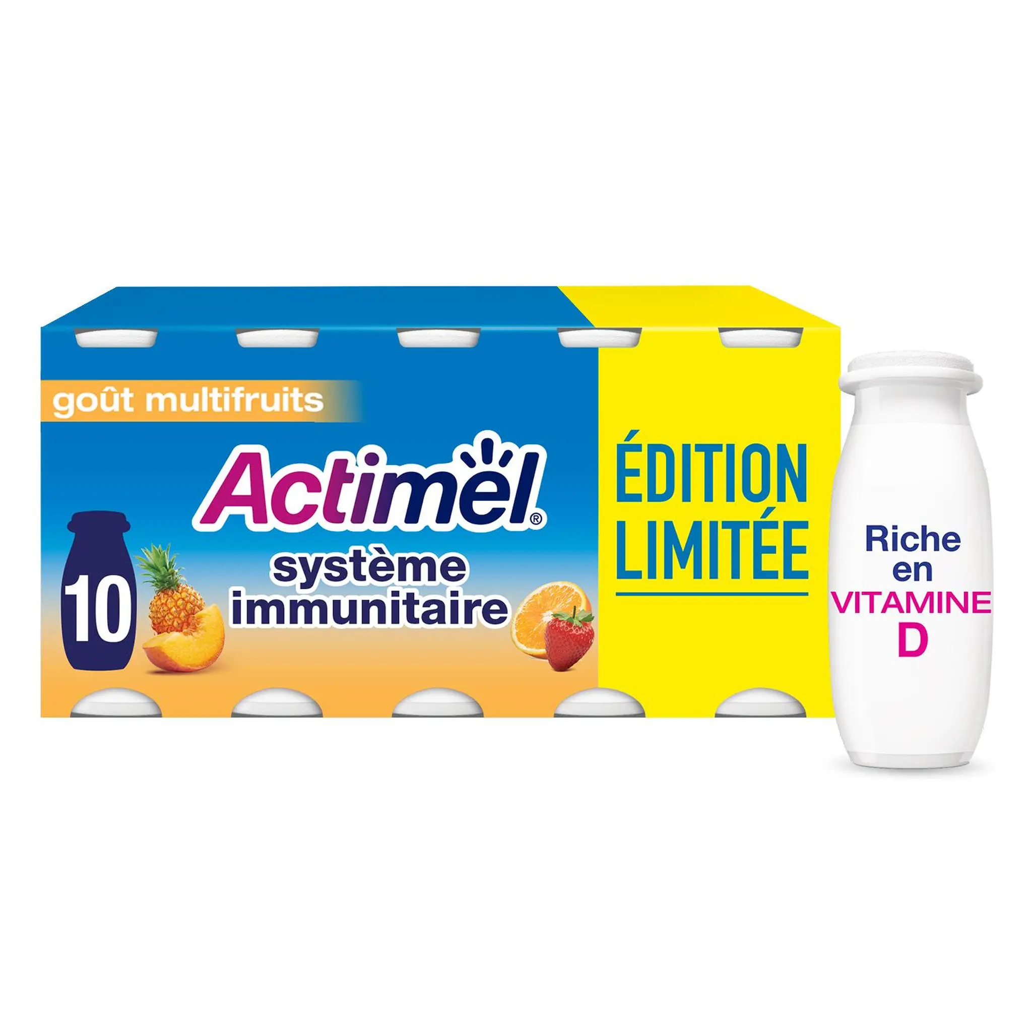 ACTIMEL Yaourt à boire aromatisé multifruits