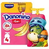 DANONINO Yaourt à boire banane en gourde