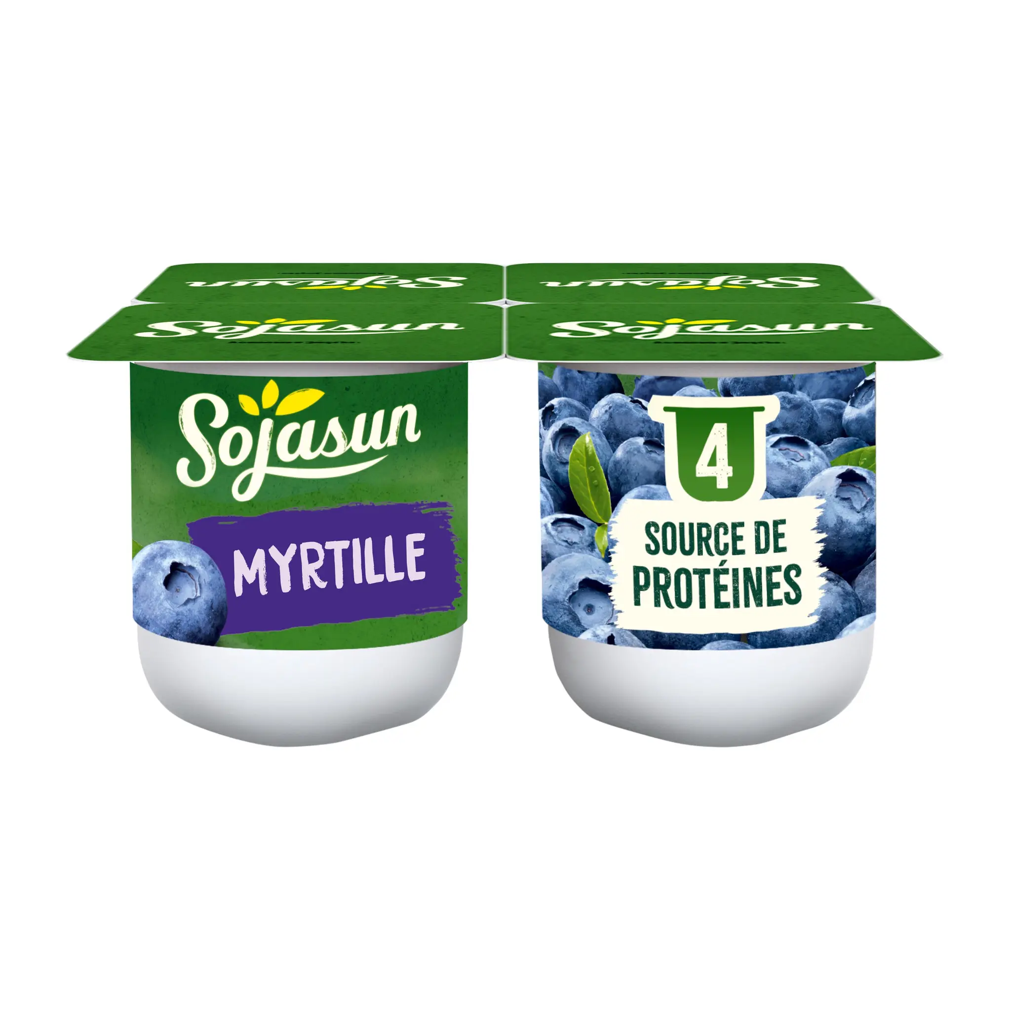 SOJASUN Dessert végétal au soja et myrtille