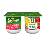 SOJASUN Dessert végétal au soja à la framboise et passion
