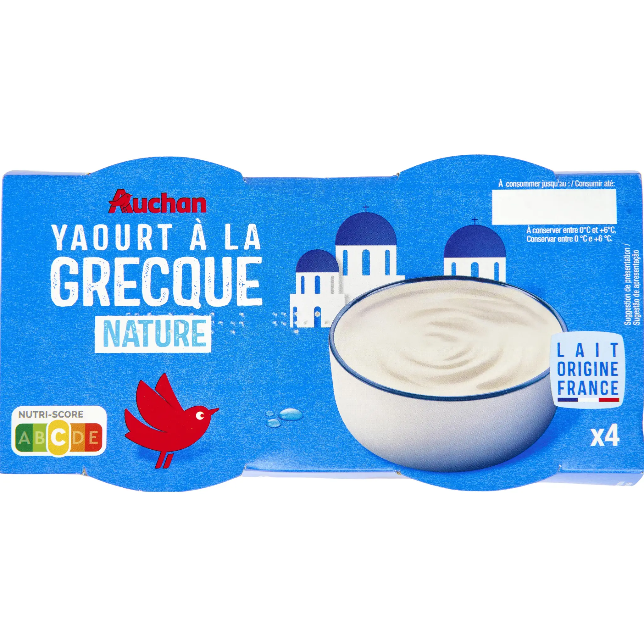 AUCHAN Yaourt à la grecque nature