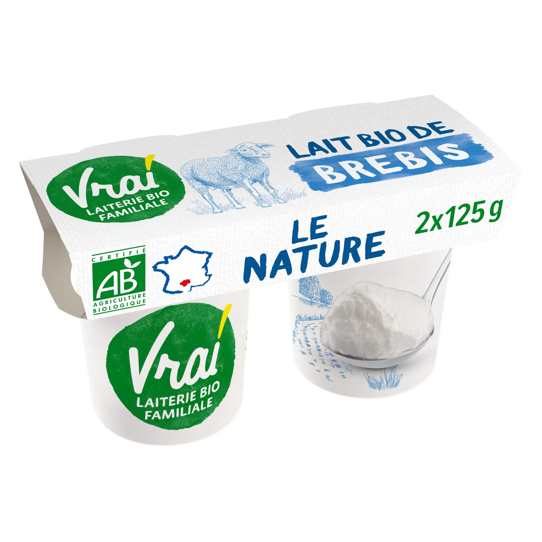 VRAI Yaourt nature au lait de brebis bio