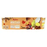 AUCHAN Yaourt aux fruits pomme litchi figues vanille poire châtaigne et coco citron avec morceaux