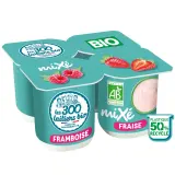 LES 300 LAITIERS BIO Yaourt brassé à la fraise et à la framboise