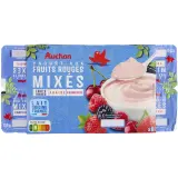 AUCHAN Yaourt aux fruits mixés fruits rouges fraise framboise