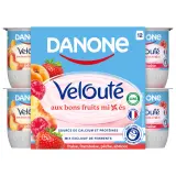 DANONE Velouté Yaourt brassé aux fruits mixés fraise framboise pêche abricot