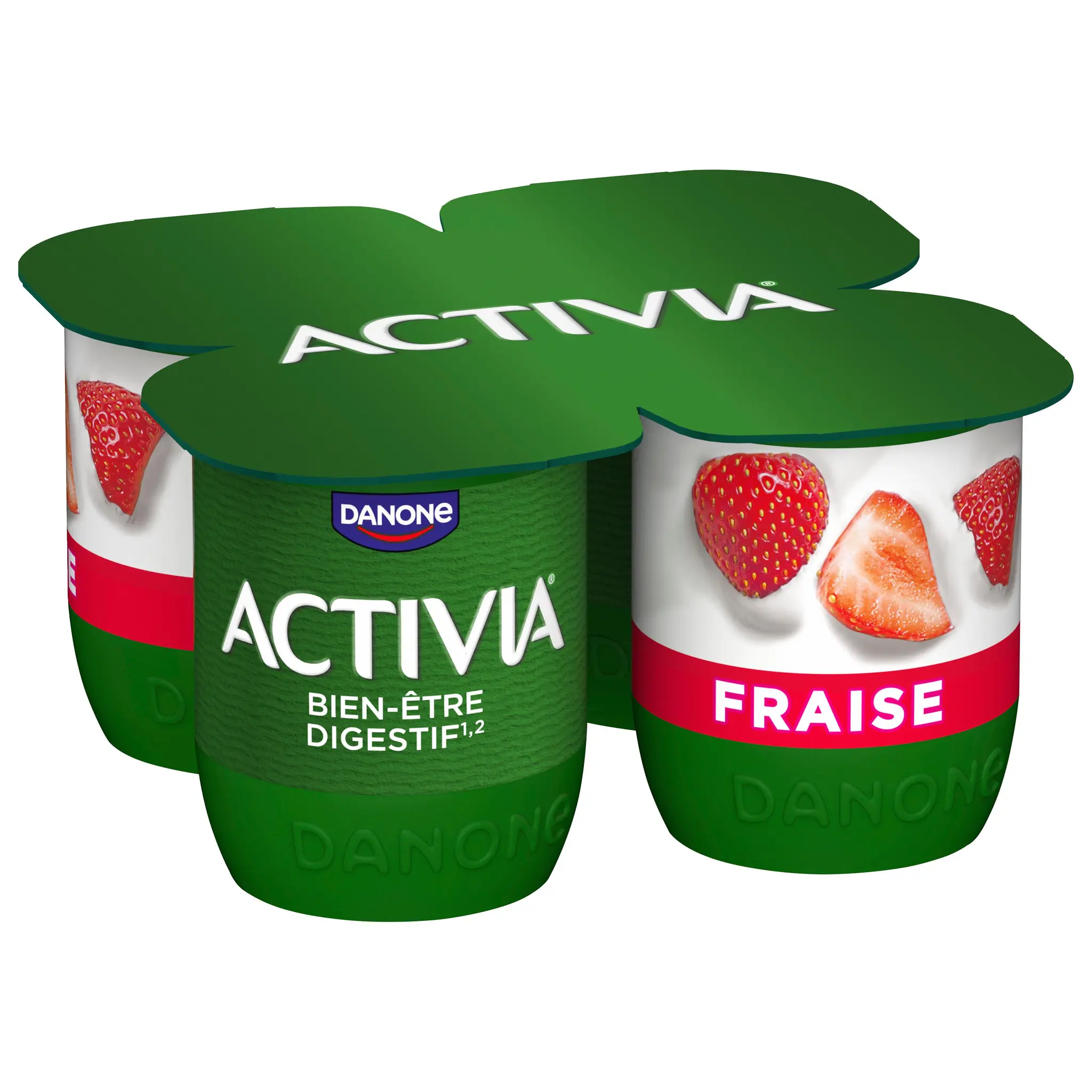 ACTIVIA Probiotiques - Yaourt au bifidus à la fraise avec morceaux