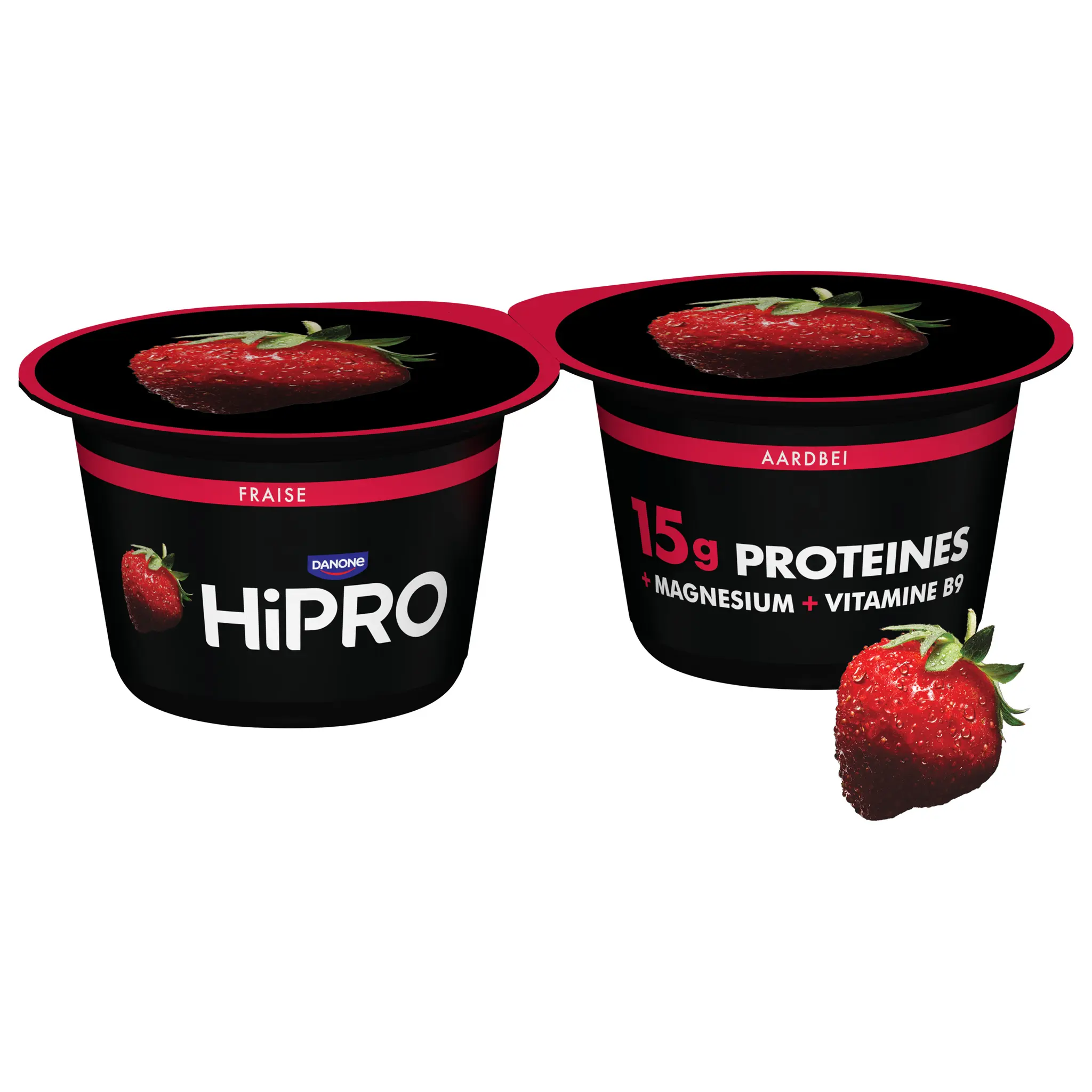 HIPRO Yaourt protéiné saveur fraise 0% MG