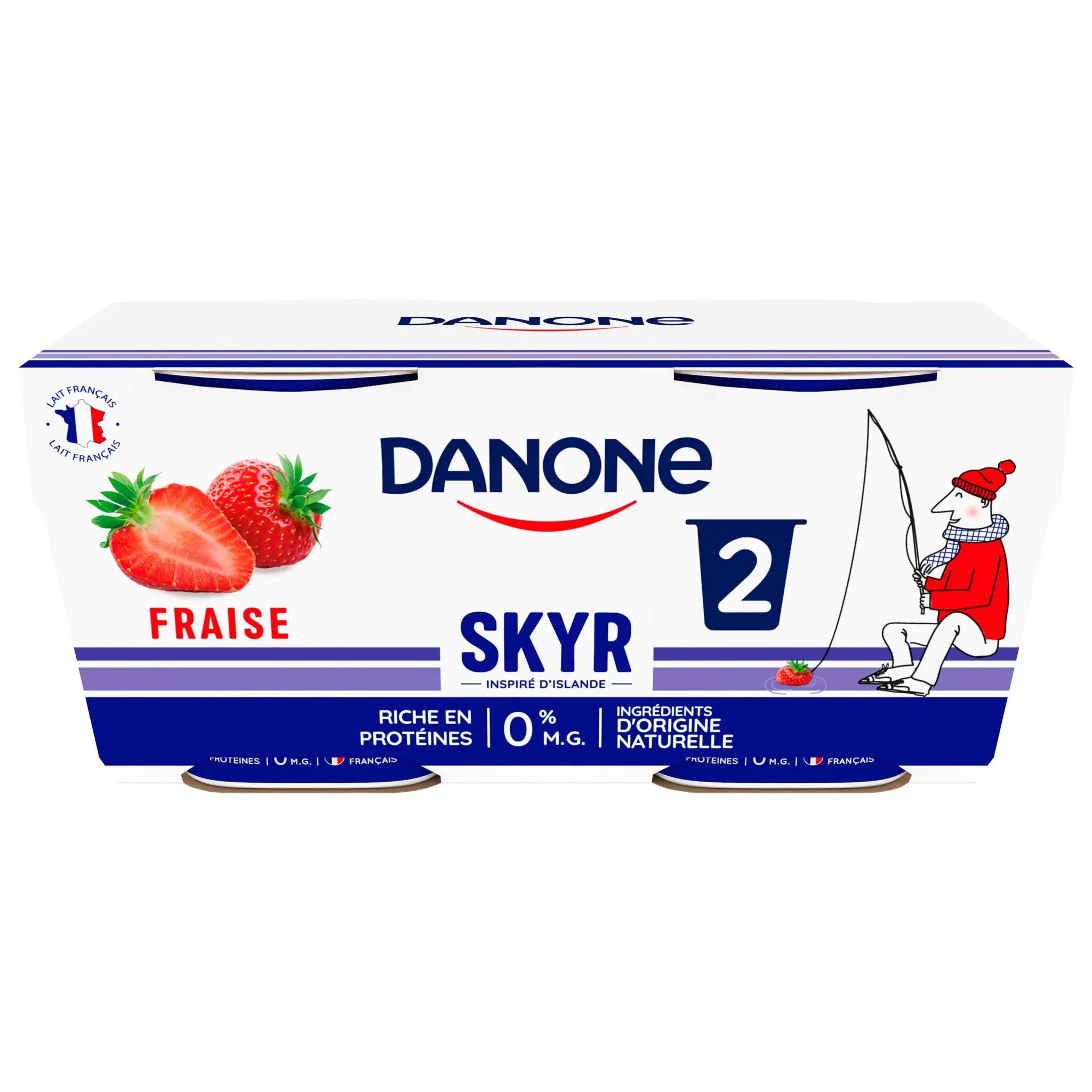 DANONE Skyr à la fraise 0% MG