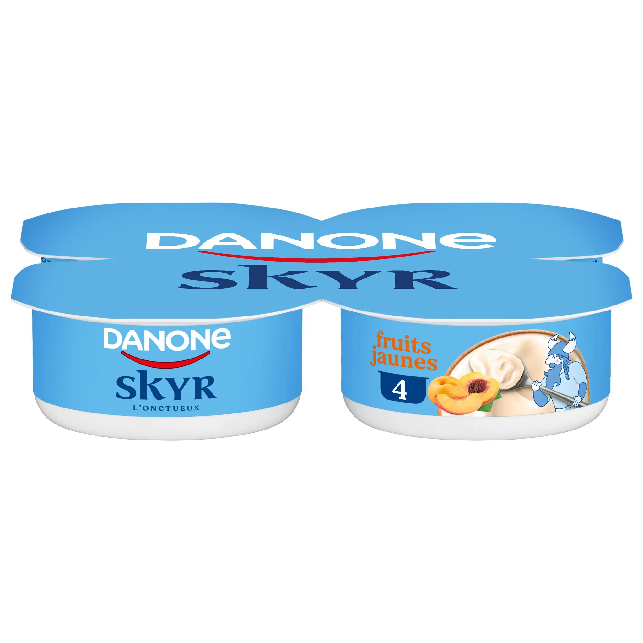 DANONE Skyr à la pêche et à l'abricot 0% MG
