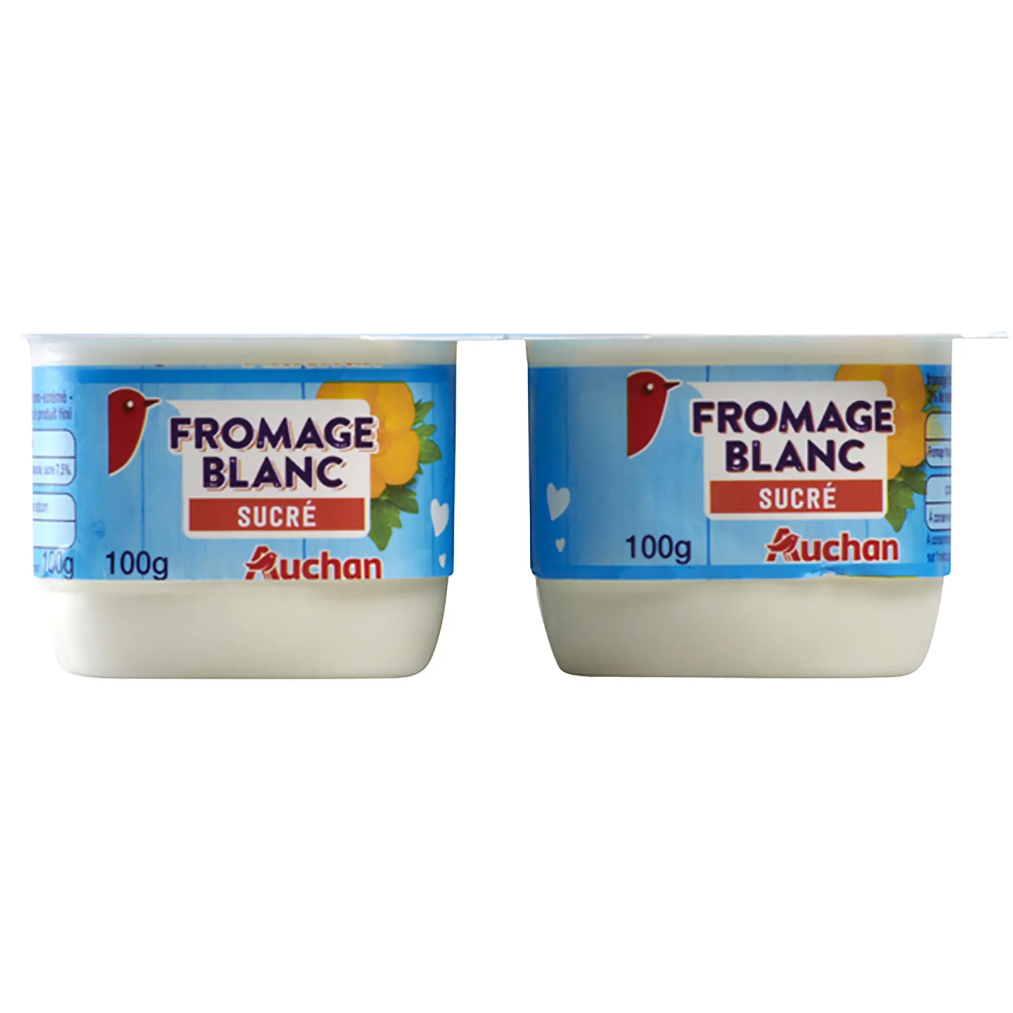 AUCHAN Fromage blanc sucré 3% MG