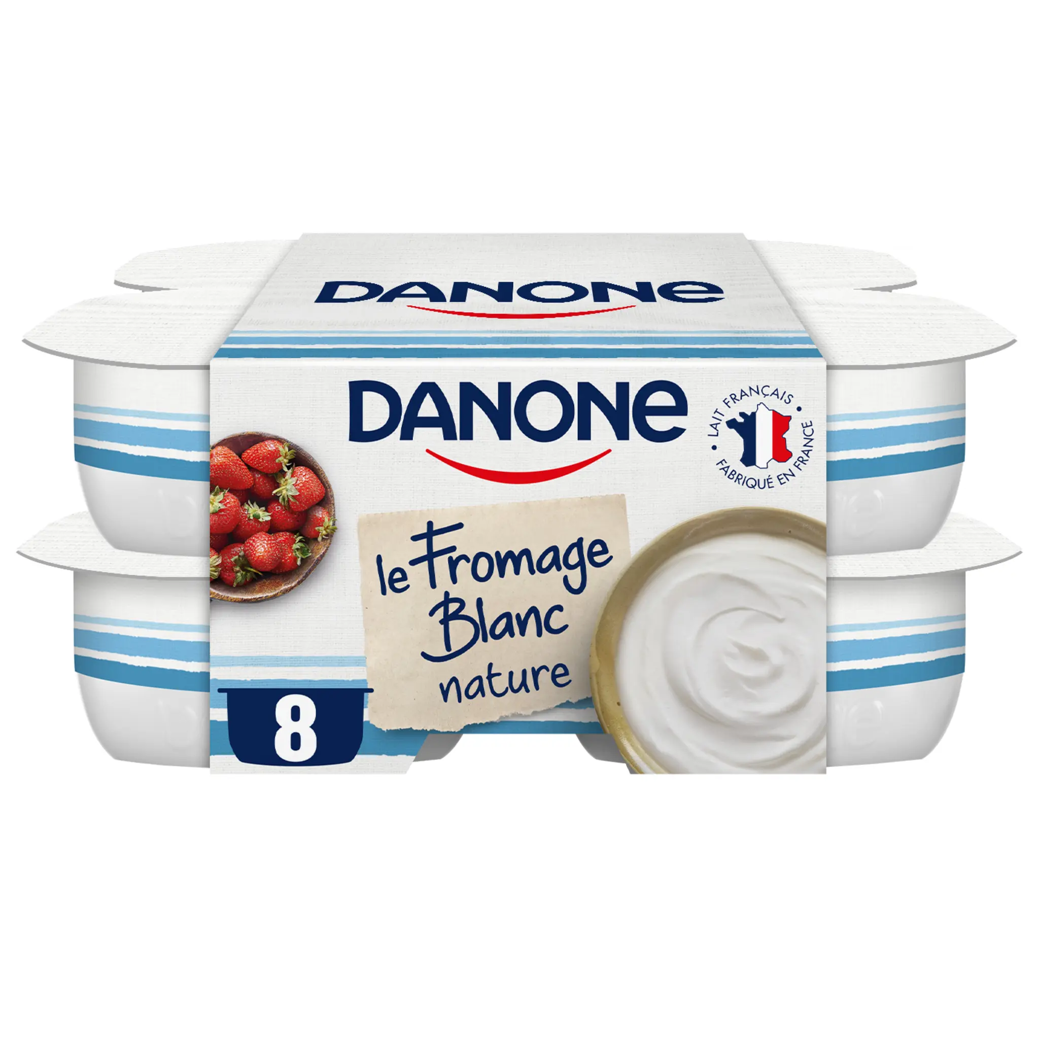 DANONE Fromage blanc nature 3,2% MG