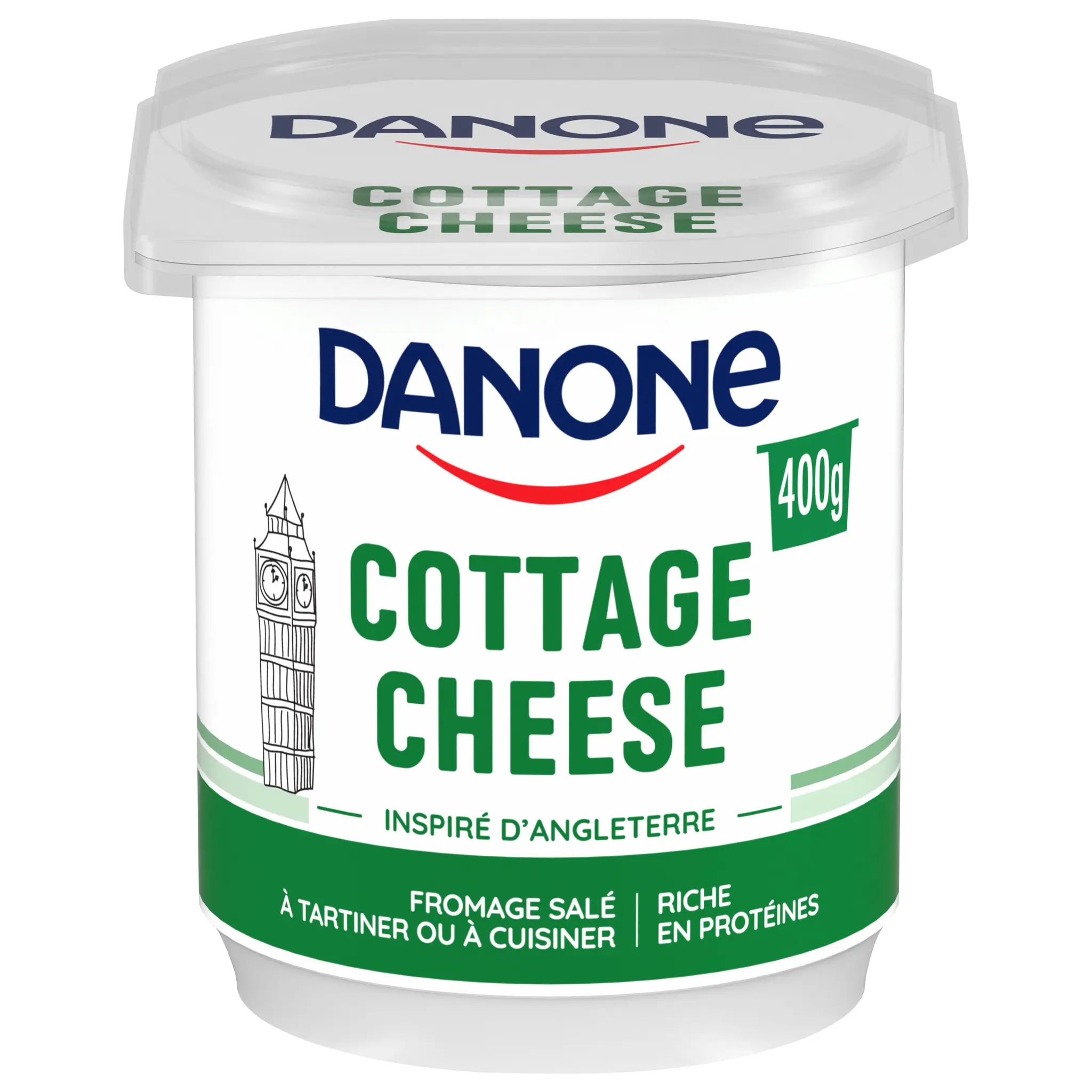 DANONE Cottage cheese Fromage nature salé à tartiner