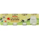 AUCHAN Yaourt au lait entier saveur vanille