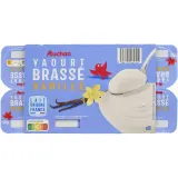 AUCHAN Yaourt brassé à la vanille