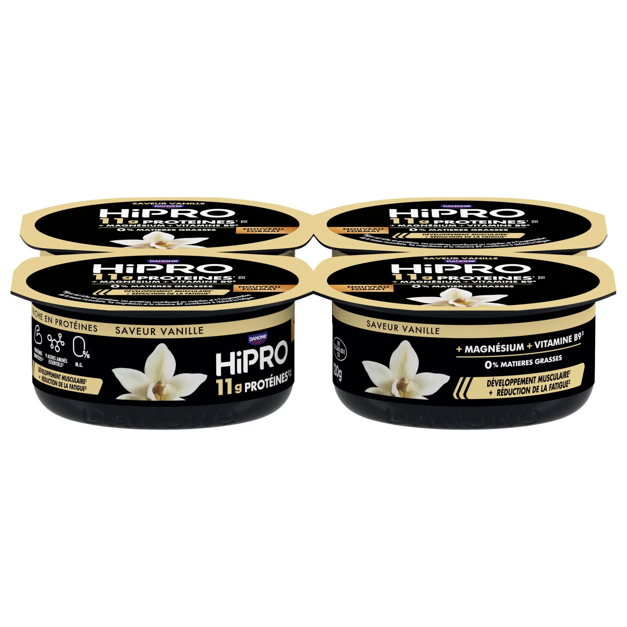 HIPRO Yaourt protéiné aromatisé vanille 0%MG