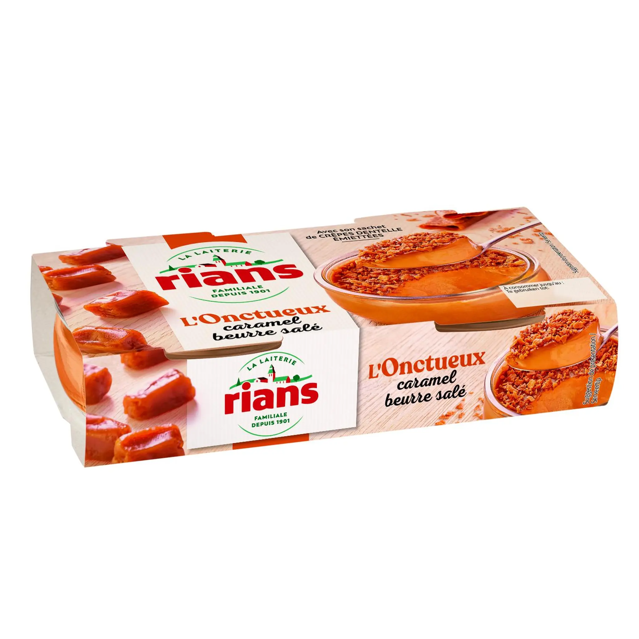 RIANS Crème dessert onctueuse au caramel beurre salé
