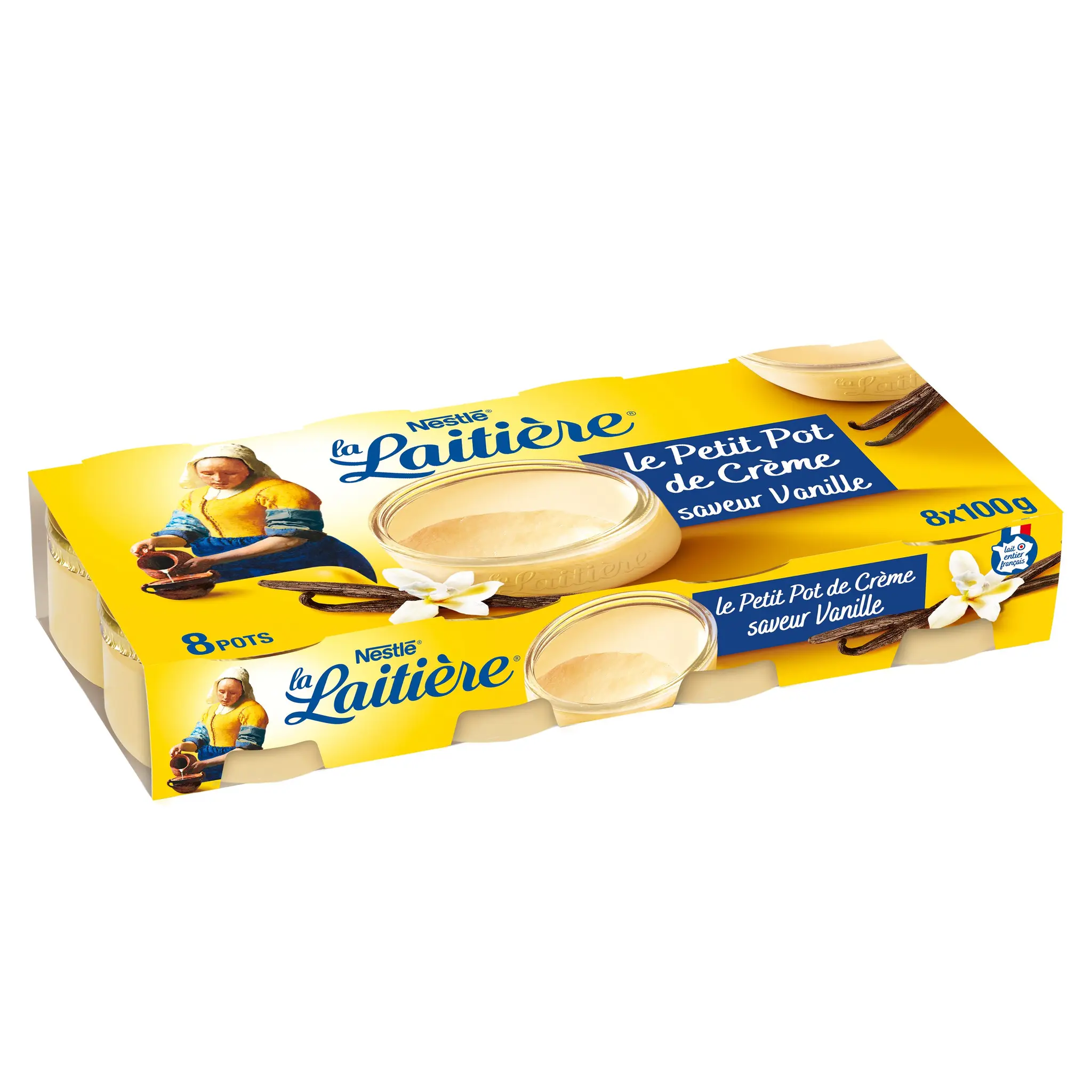 LA LAITIERE Petit pot de crème à la vanille