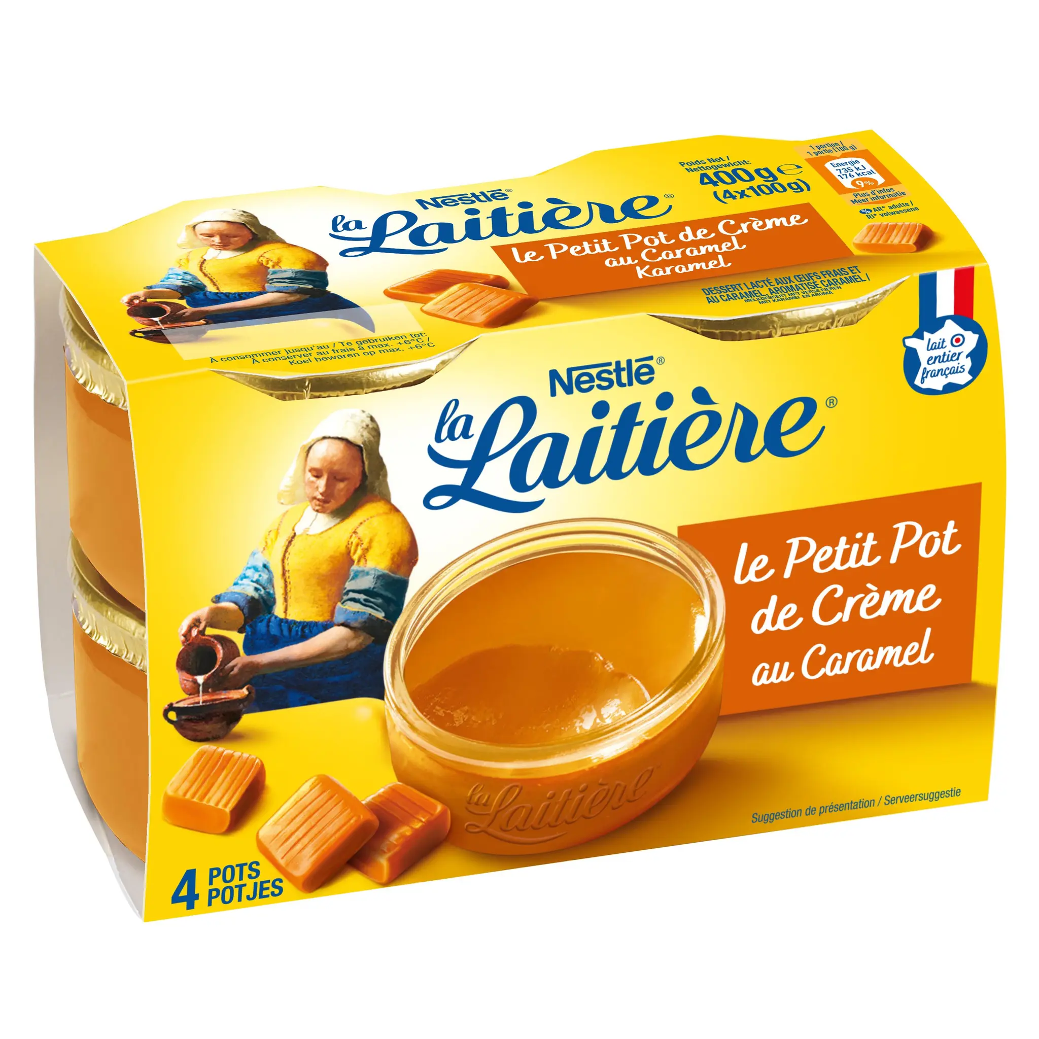 LA LAITIERE Petit pot de crème au caramel
