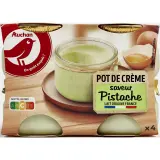 AUCHAN Petit pot de crème à la pistache
