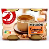 AUCHAN Petit pot de crème au caramel