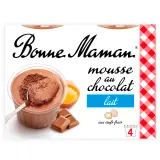 BONNE MAMAN Mousse au chocolat au lait aux œufs frais