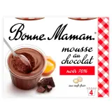 BONNE MAMAN Mousse au chocolat noir intense aux oeufs frais
