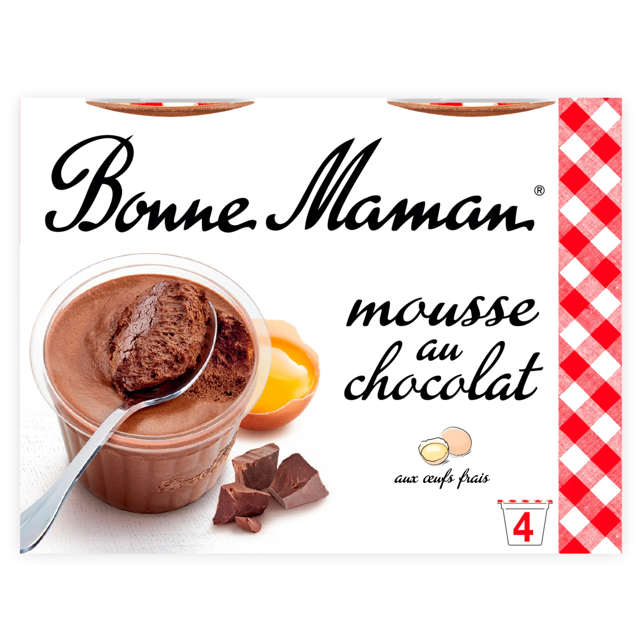BONNE MAMAN Mousse au chocolat aux œufs frais