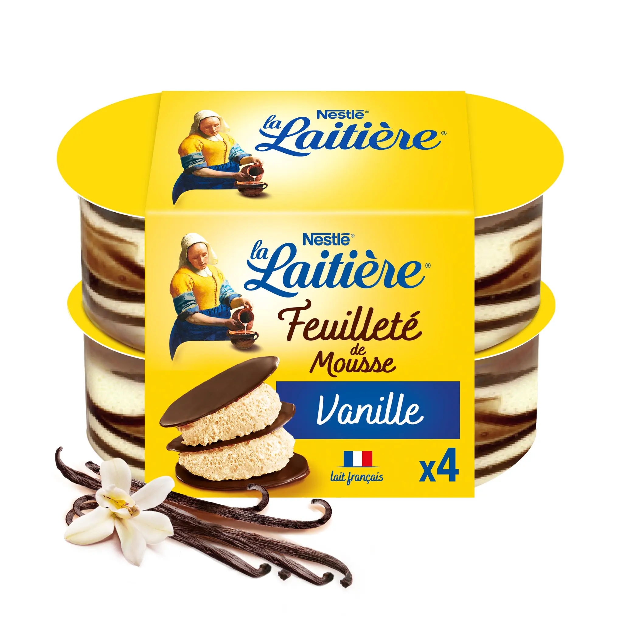LA LAITIERE Feuilleté de mousse à la vanille