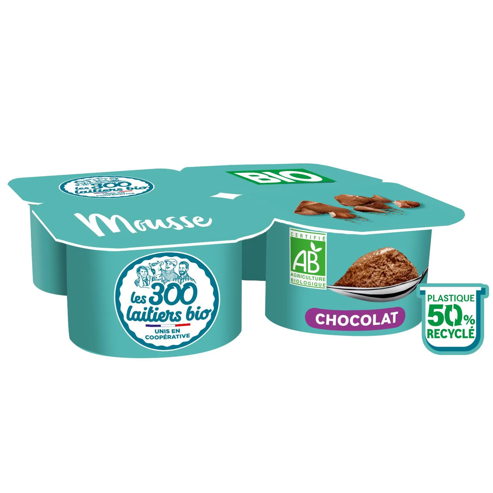 LES 300 LAITIERS BIO Mousse au chocolat