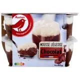 AUCHAN Mousse liégeoise au chocolat