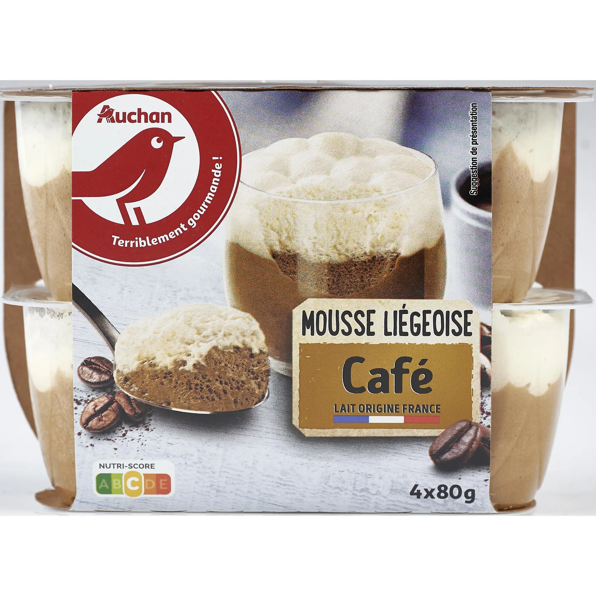 AUCHAN Mousse liégeoise au café