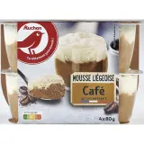 AUCHAN Mousse liégeoise au café