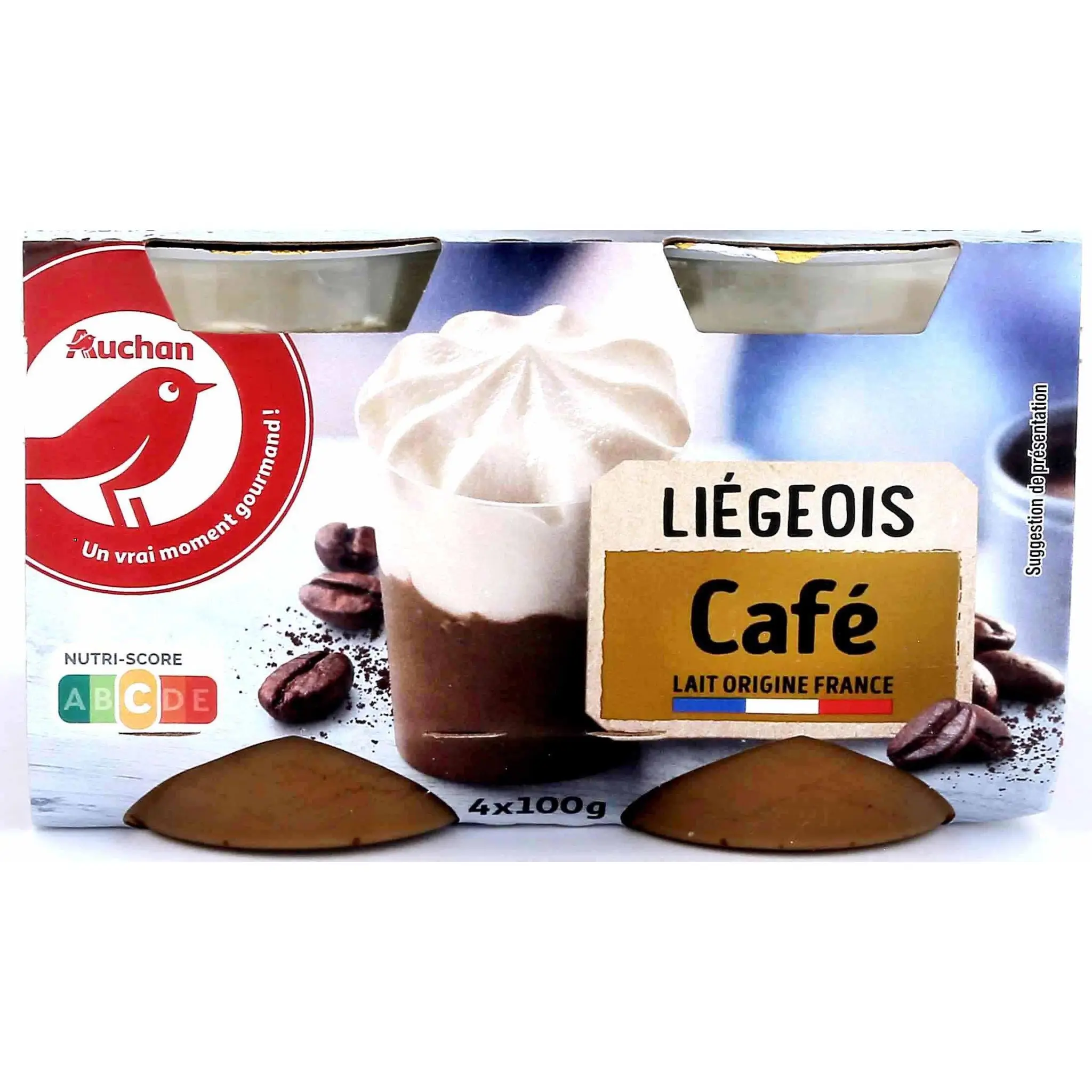 AUCHAN Liégeois au café
